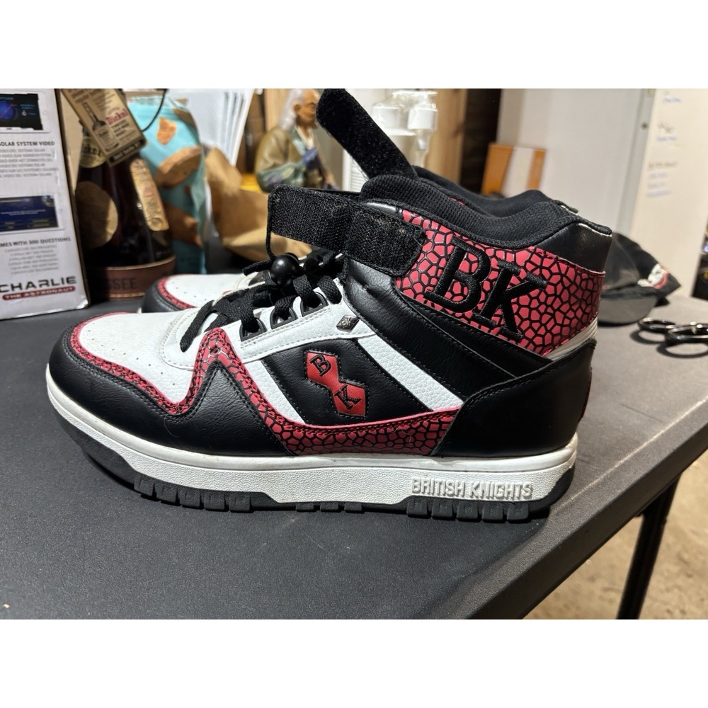 British Knights Kings SL Deluxe High Top  Mens Black/Red  Sneakers 11